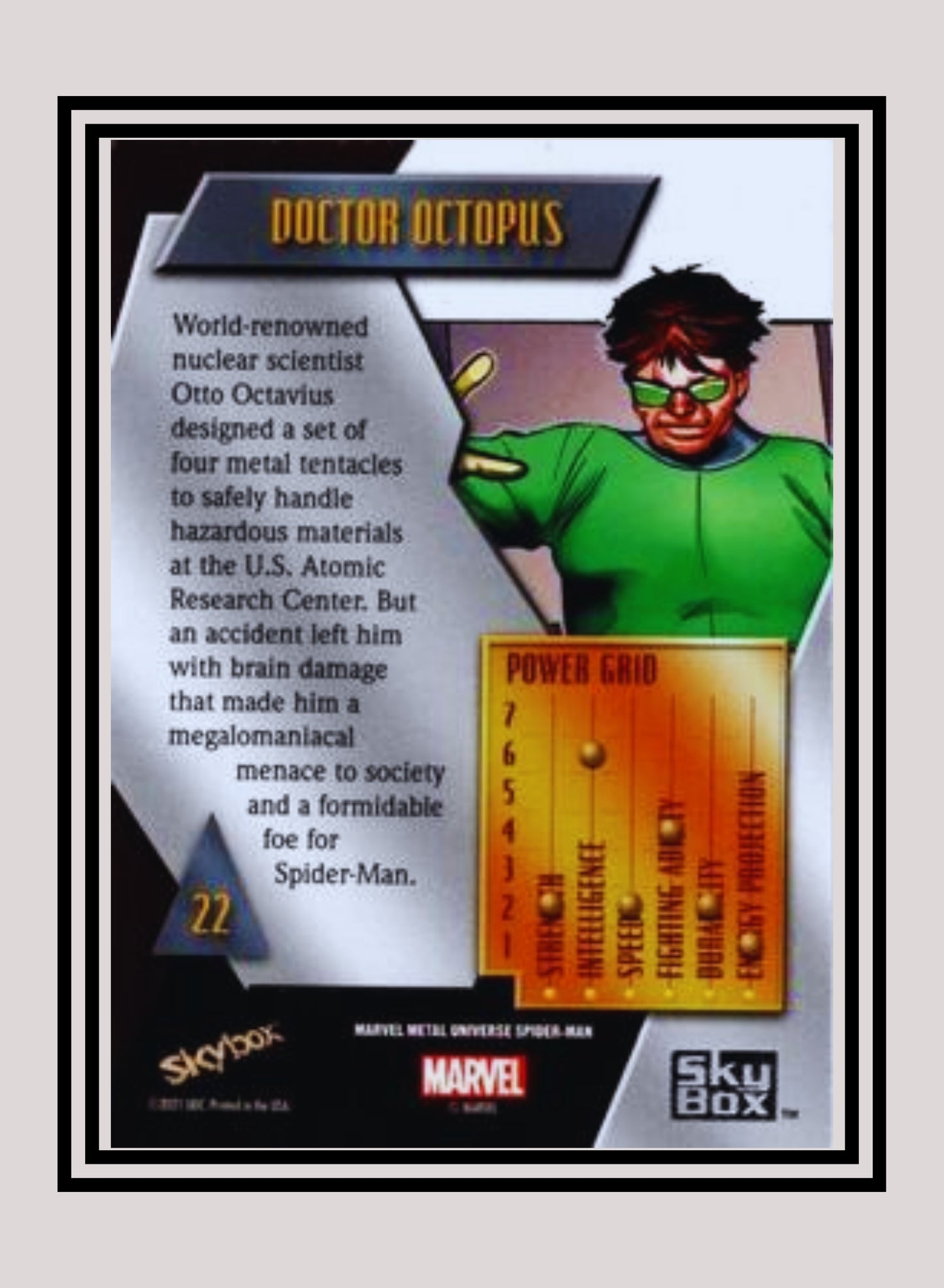 Marvel! 1x Doctor Octopus - Base Low Series (#022 - 2021 Upper Deck Spiderman Metal Universe)