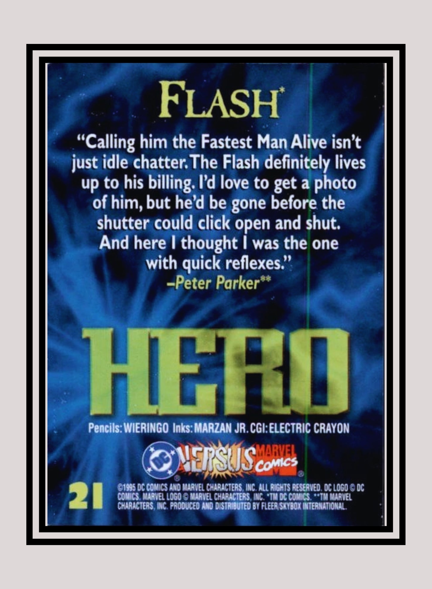 Marvel! 1x Flash - Base (#021 - 1995 Fleer DC vs. Marvel Comics)