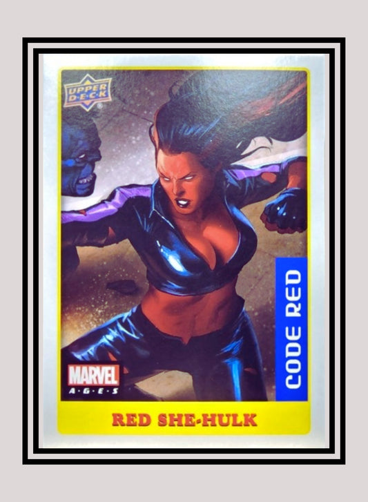 Marvel! 1x Red She-Hulk - Sticker (#022 - 2020 Upper Deck Marvel Ages)