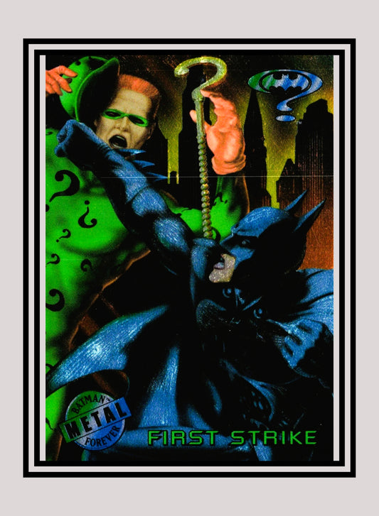 DC! 1x First Strike - Base Metal (#023 - 1995 Fleer Batman Forever Metal)