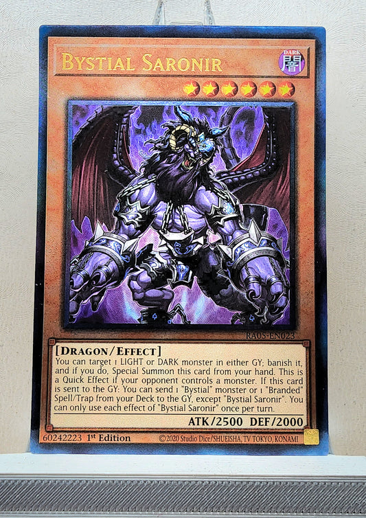 Yugioh! 1x Bystial Saronir (RA05 - Prismatic Ultimate Rare) 1st Edition