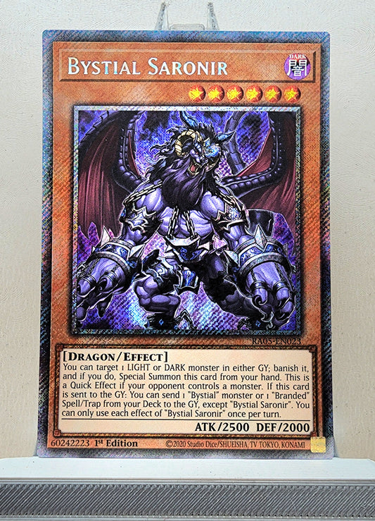 Yugioh! 1x Bystial Saronir (RA05 - Platinum Secret Rare) 1st Edition