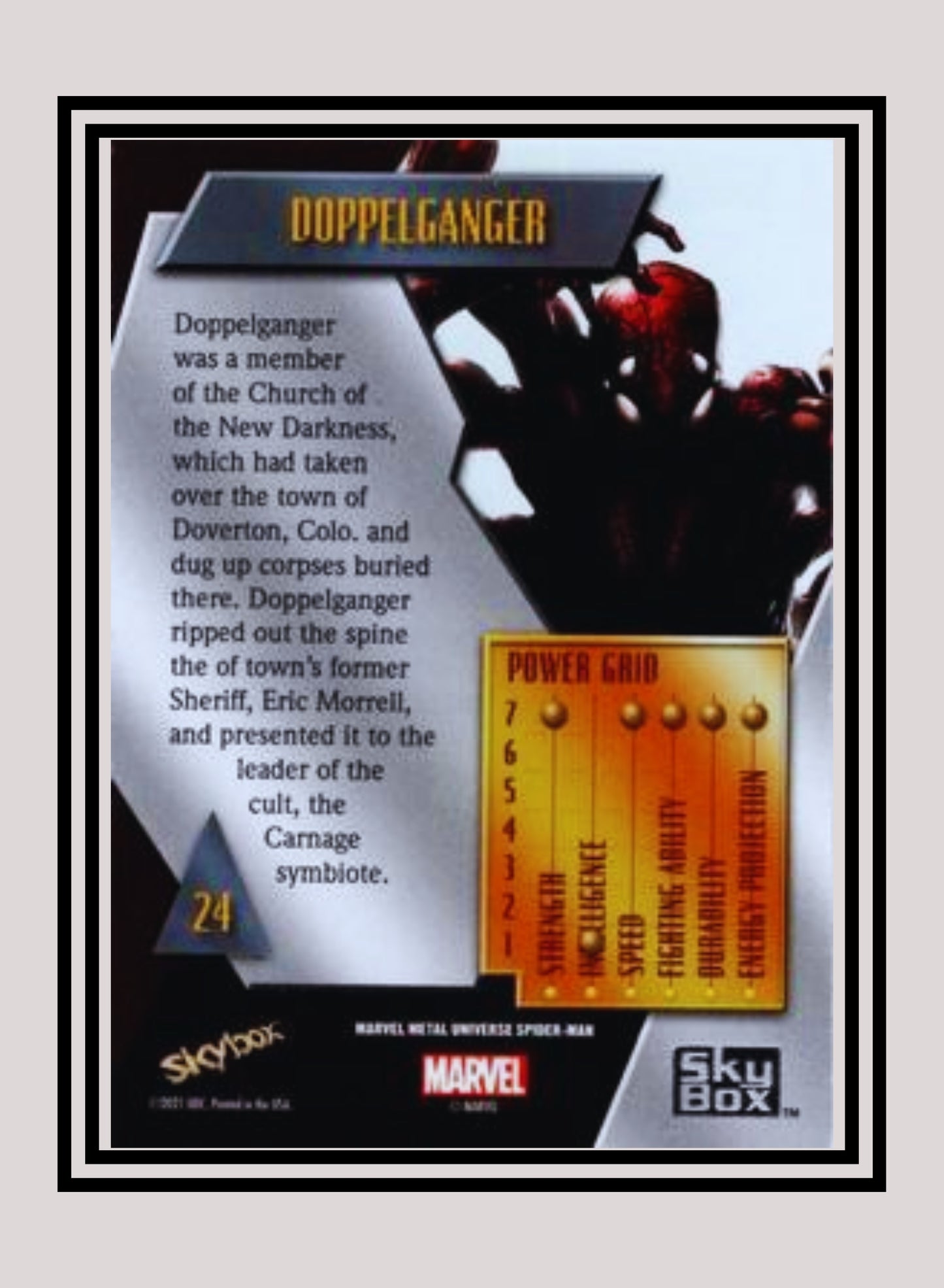 Marvel! 1x Doppelganger - Base Low Series (#024 - 2021 Upper Deck Spiderman Metal Universe)