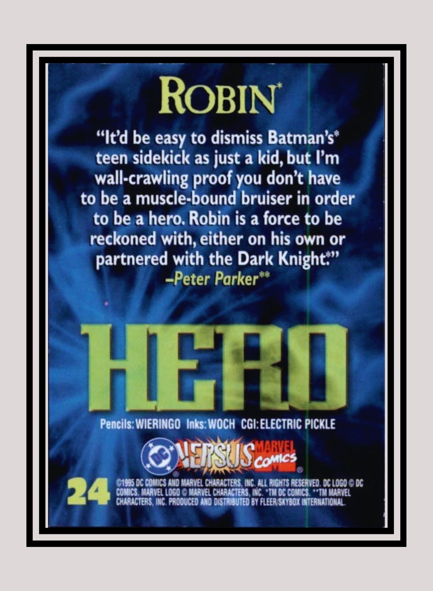 Marvel! 1x Robin - Base (#024 - 1995 Fleer DC vs. Marvel Comics)