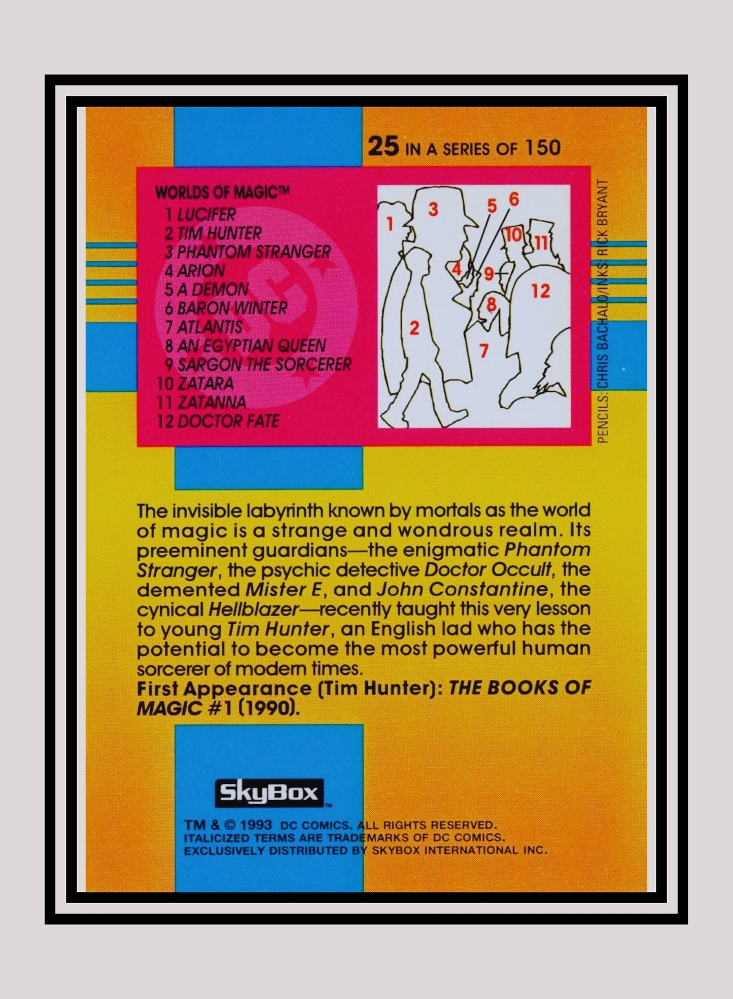 DC! 1x Worlds of Magic - Base (#025 - 1993 Skybox DC Cosmic Teams)