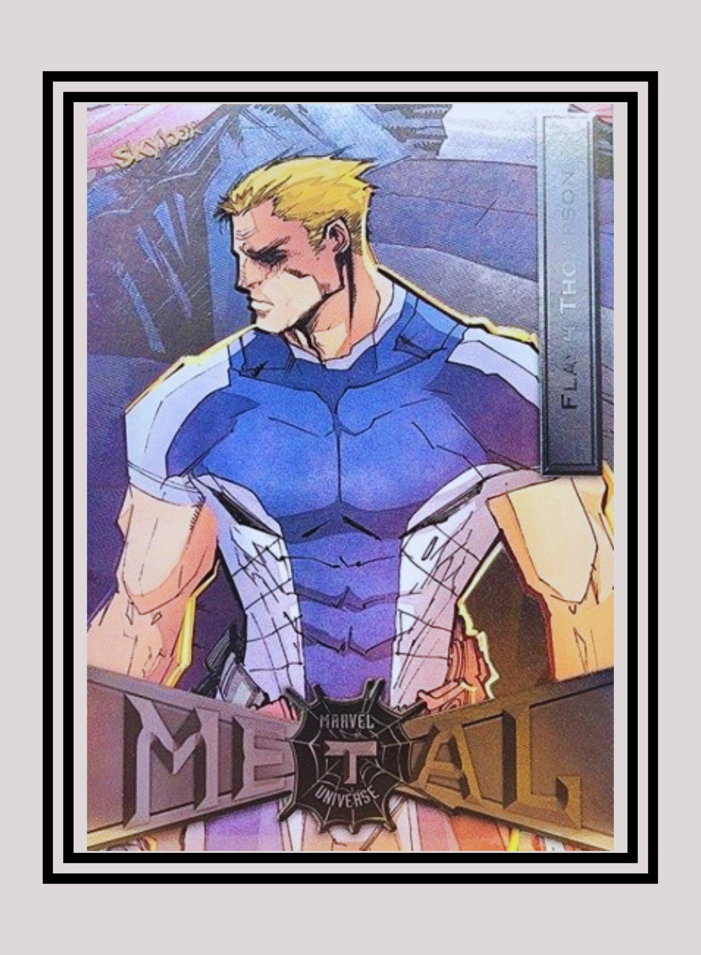 Marvel! 1x Flash Thompson - Base Low Series (#027 - 2021 Upper Deck Spiderman Metal Universe)