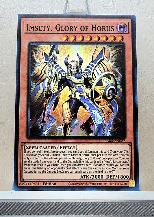 Yugioh! 1x Imsety, Glory of Horus (RA05 - Super Rare) 1st Edition