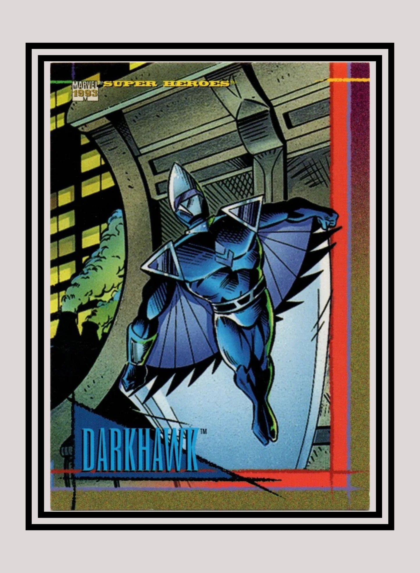 Marvel! 1x Darkhawk - Base (#027 - 1993 Skybox Marvel Universe Series 4)