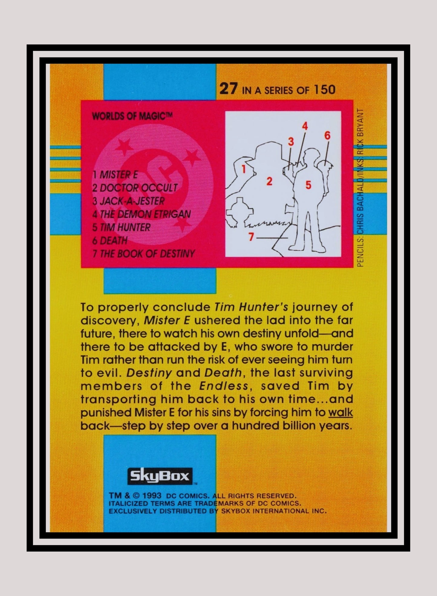 DC! 1x Worlds of Magic - Base (#027 - 1993 Skybox DC Cosmic Teams)