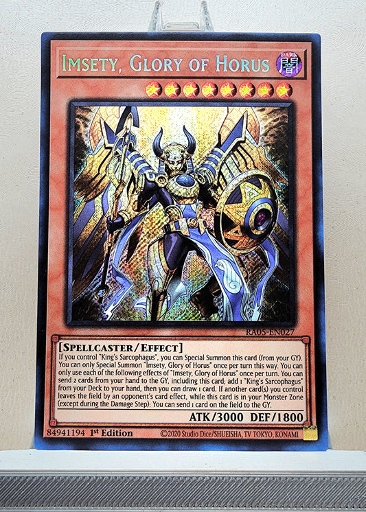 Yugioh! 1x Imsety, Glory of Horus (RA05 - Secret Rare) 1st Edition