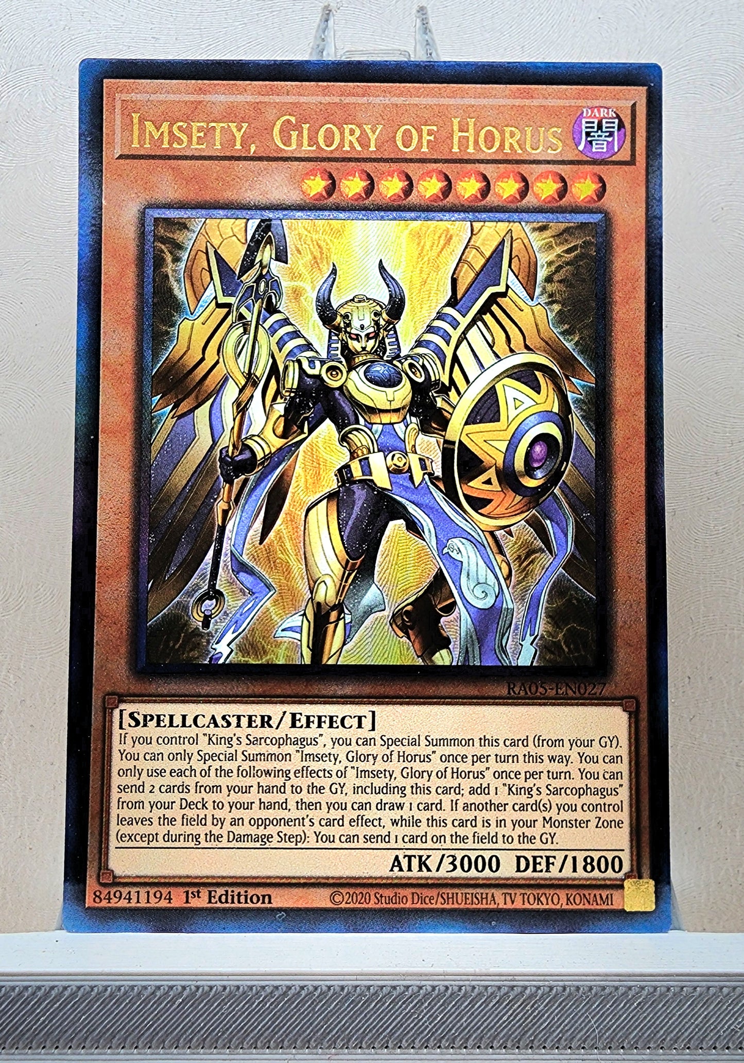Yugioh! 1x Imsety, Glory of Horus (RA05 - Prismatic Ultimate Rare) 1st Edition