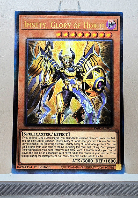 Yugioh! 1x Imsety, Glory of Horus (RA05 - Prismatic Ultimate Rare) 1st Edition