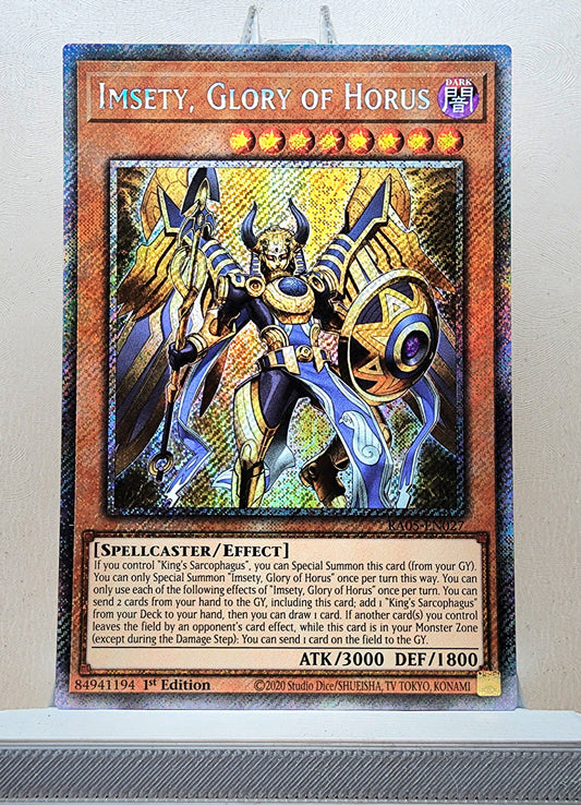 Yugioh! 1x Imsety, Glory of Horus (RA05 - Platinum Secret Rare) 1st Edition