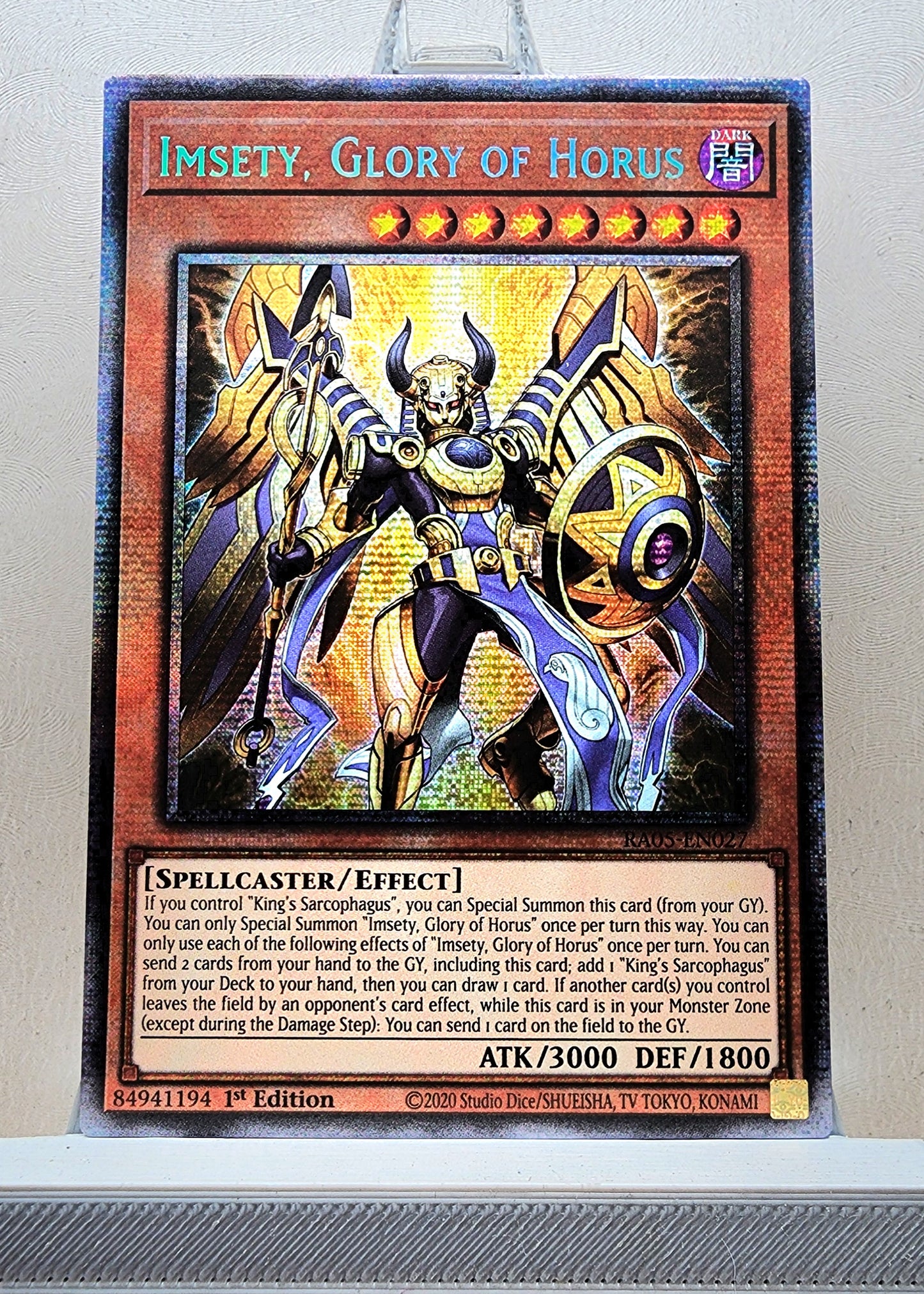 Yugioh! 1x Imsety, Glory of Horus (RA05 - Starlight Rare) 1st Edition