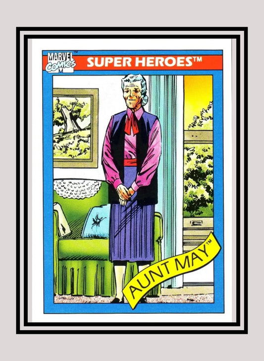 Marvel! 1x Aunt May - Base (#028 - 1990 Impel Marvel Universe Series I)