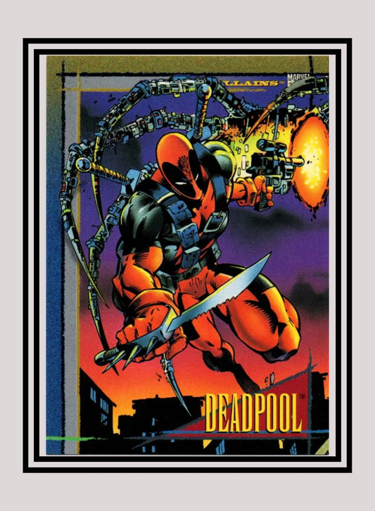 Marvel! 1x Deadpool - Base (#028 - 1993 Skybox Marvel Universe Series 4)