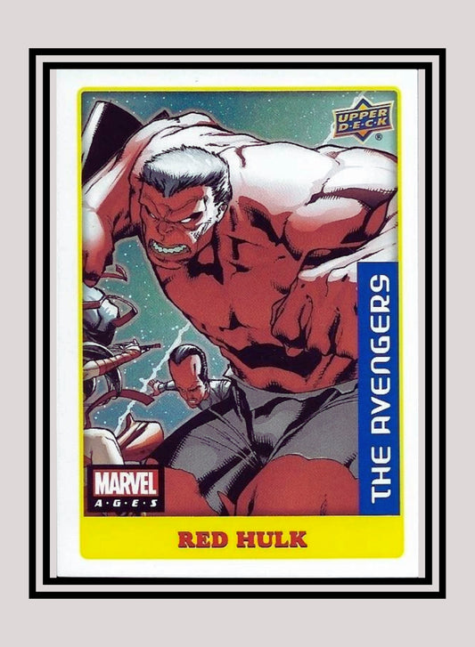 Marvel! 1x Red Hulk - Sticker (#028 - 2020 Upper Deck Marvel Ages)