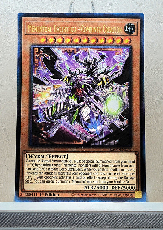 Yugioh! 1x Mementoal Tecuhtlica - Combined Creation (RA05 - Prismatic Ultimate Rare) 1st Edition