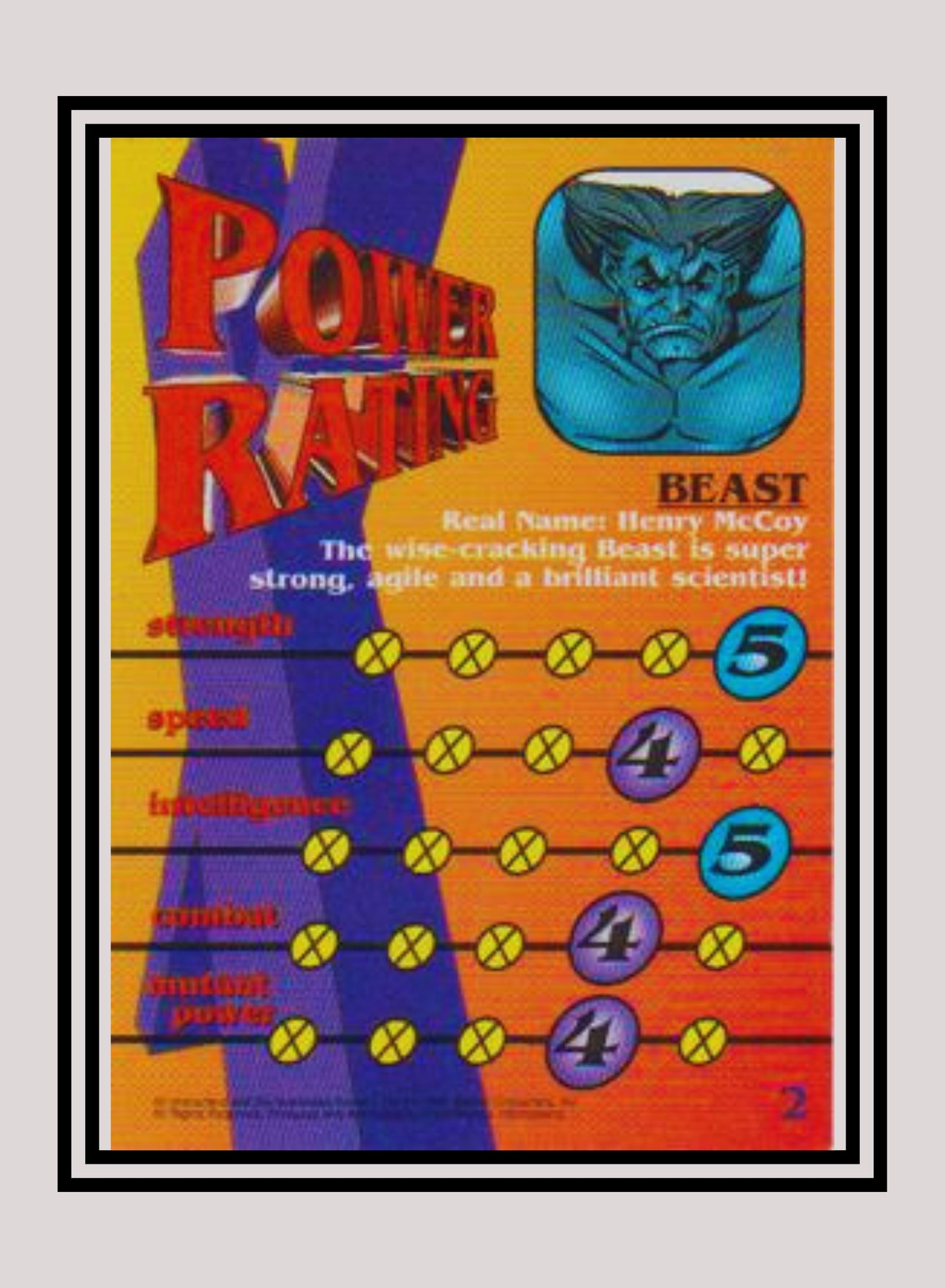 Marvel! 1x Beast - Base (#02 - 1997 Fleer X-Men International)