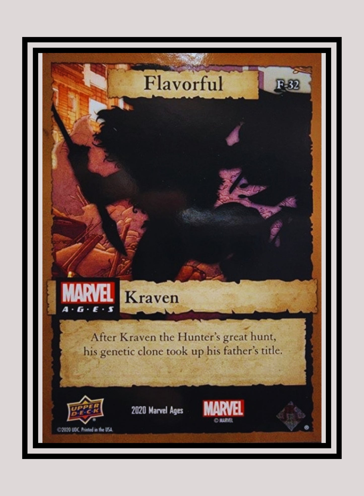 Marvel! 1x Kraven - Prism Refractor Flavorful (F-32 - 2020 Upper Deck Marvel Ages)