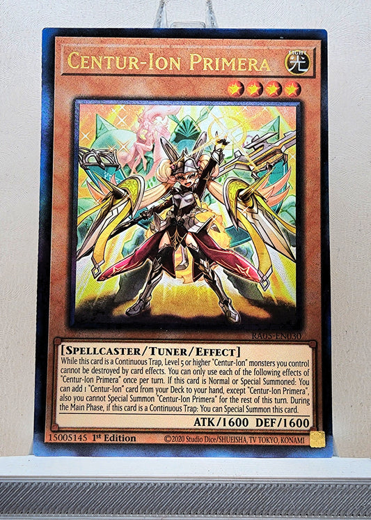 Yugioh! 1x Centur-Ion Primera (RA05 - Prismatic Ultimate Rare) 1st Edition