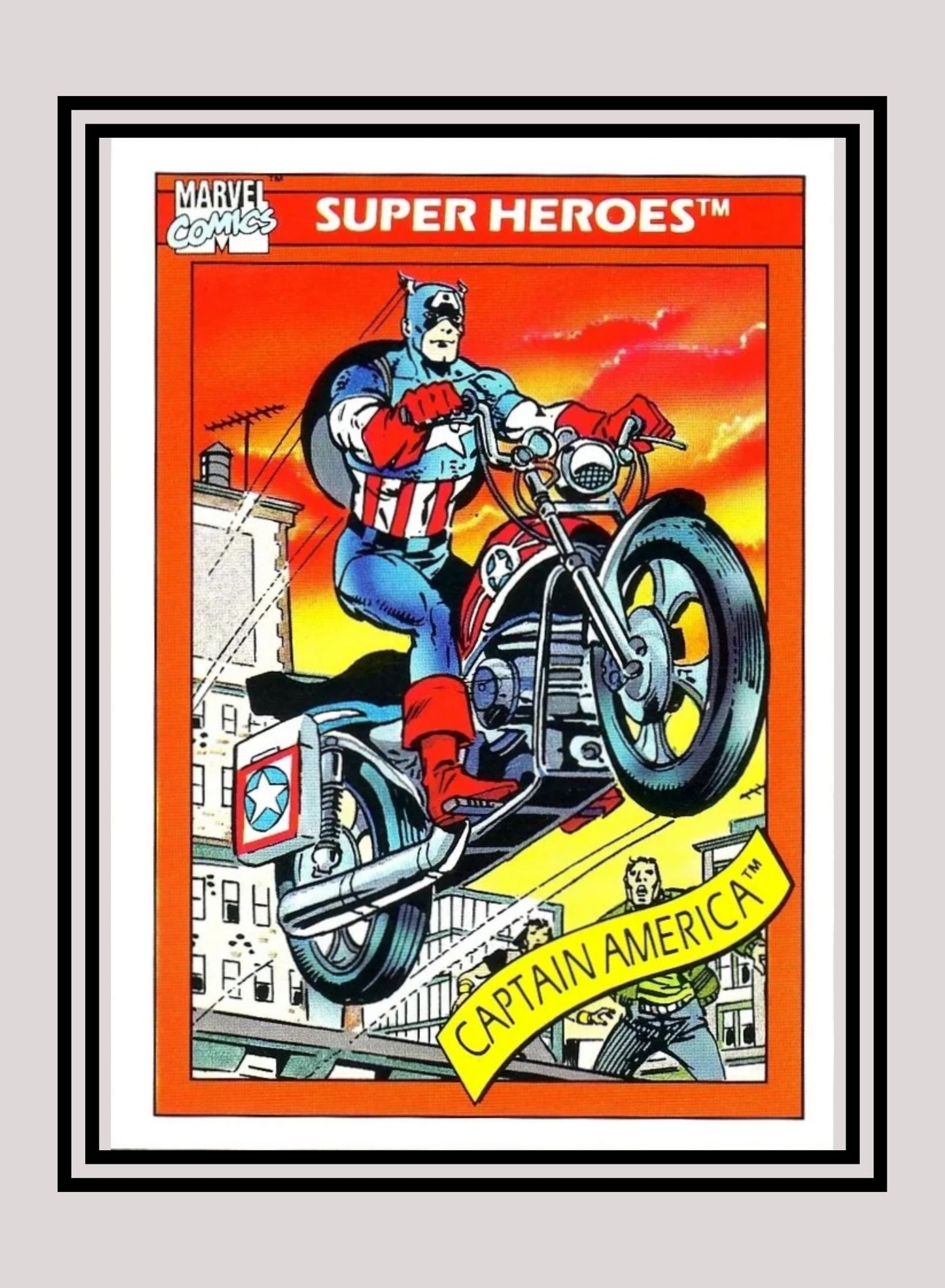 Marvel! 1x Captain America's Motorcycle - Base (#031 - 1990 Impel Marvel Universe Series I)