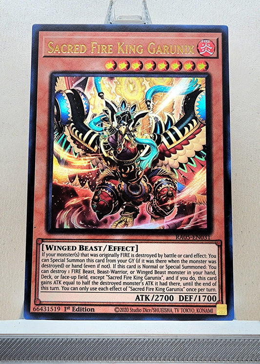 Yugioh! 1x Sacred Fire King Garunix (RA05 - Ultra Rare) 1st Edition