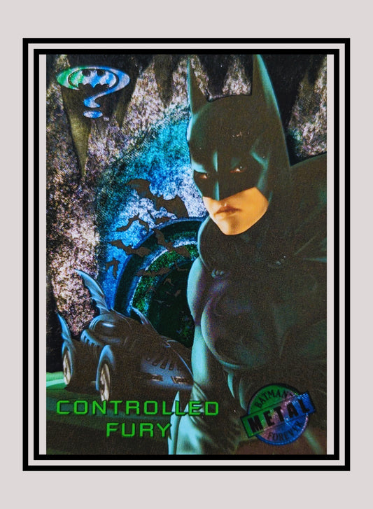 DC! 1x Controlled Fury - Base Metal (#032 - 1995 Fleer Batman Forever Metal)
