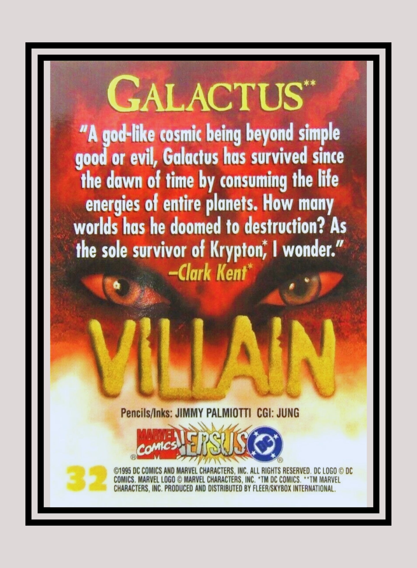 Marvel! 1x Galactus - Base (#032 - 1995 Fleer DC vs. Marvel Comics)