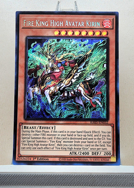 Yugioh! 1x Fire King High Avatar Kirin (RA05 - Secret Rare) 1st Edition