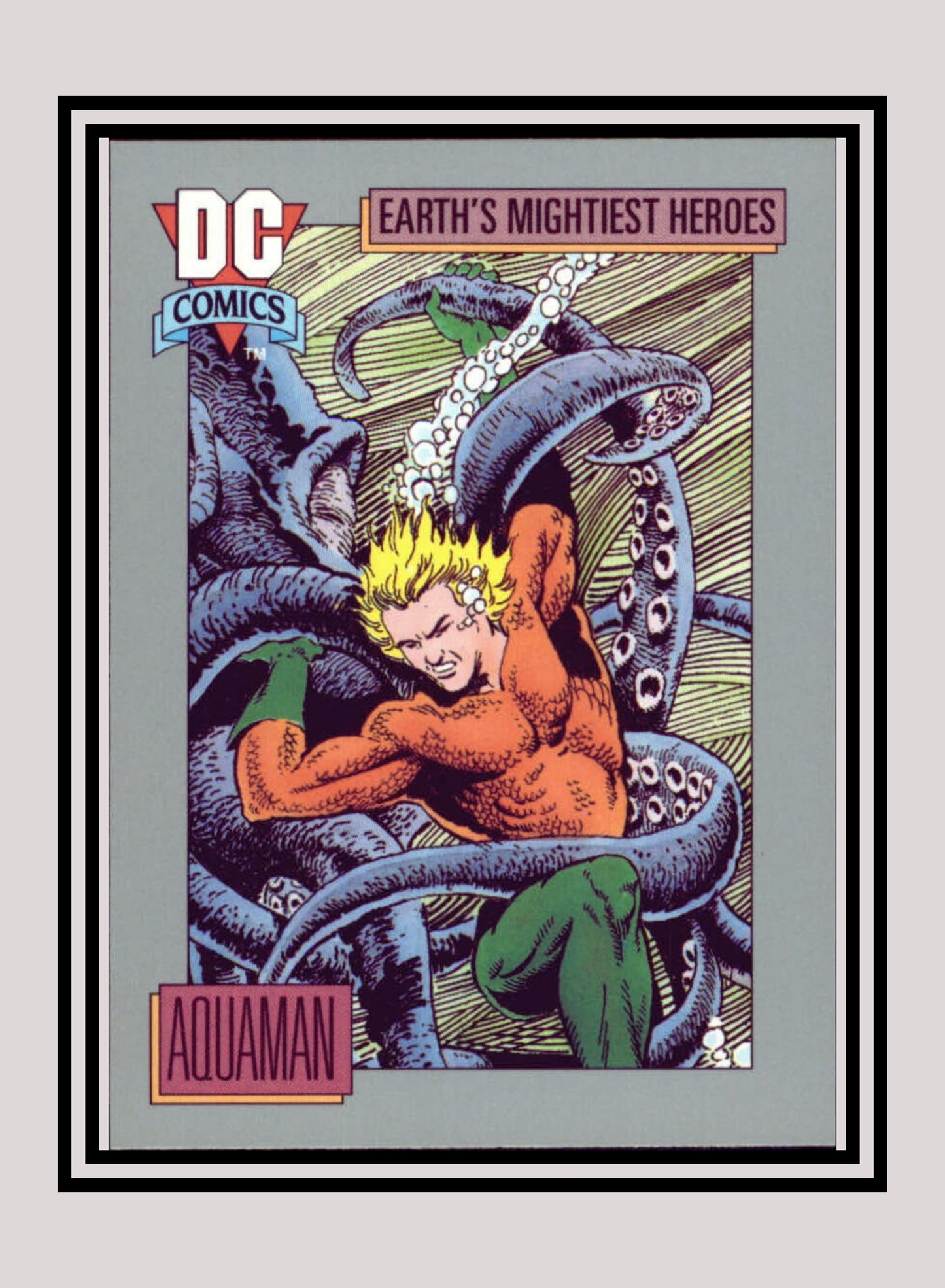 DC! 1x Aquaman - Base (#033 - 1991 Impel DC Cosmic Cards)
