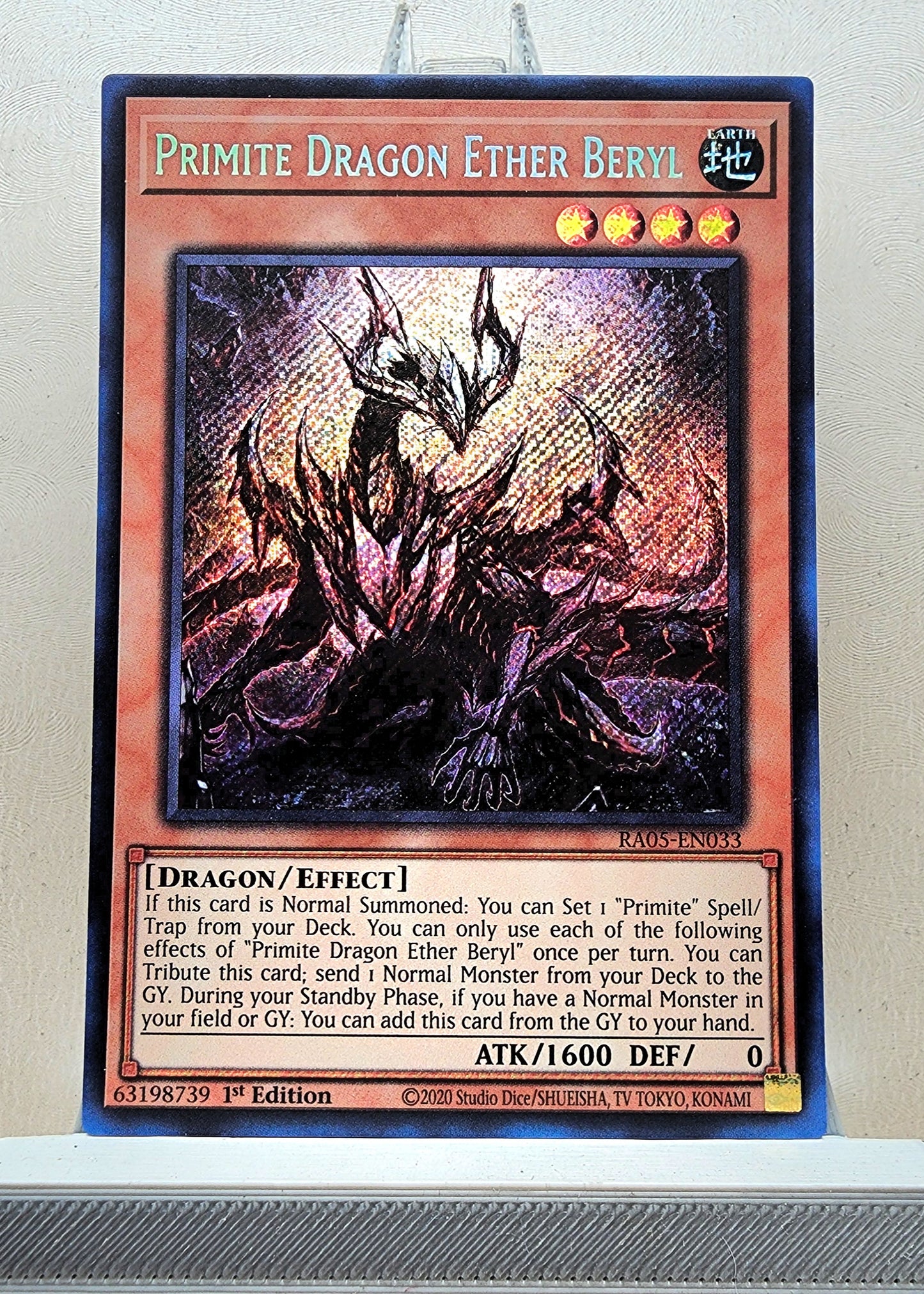 Yugioh! 1x Primite Dragon Ether Beryl (RA05 - Secret Rare) 1st Edition