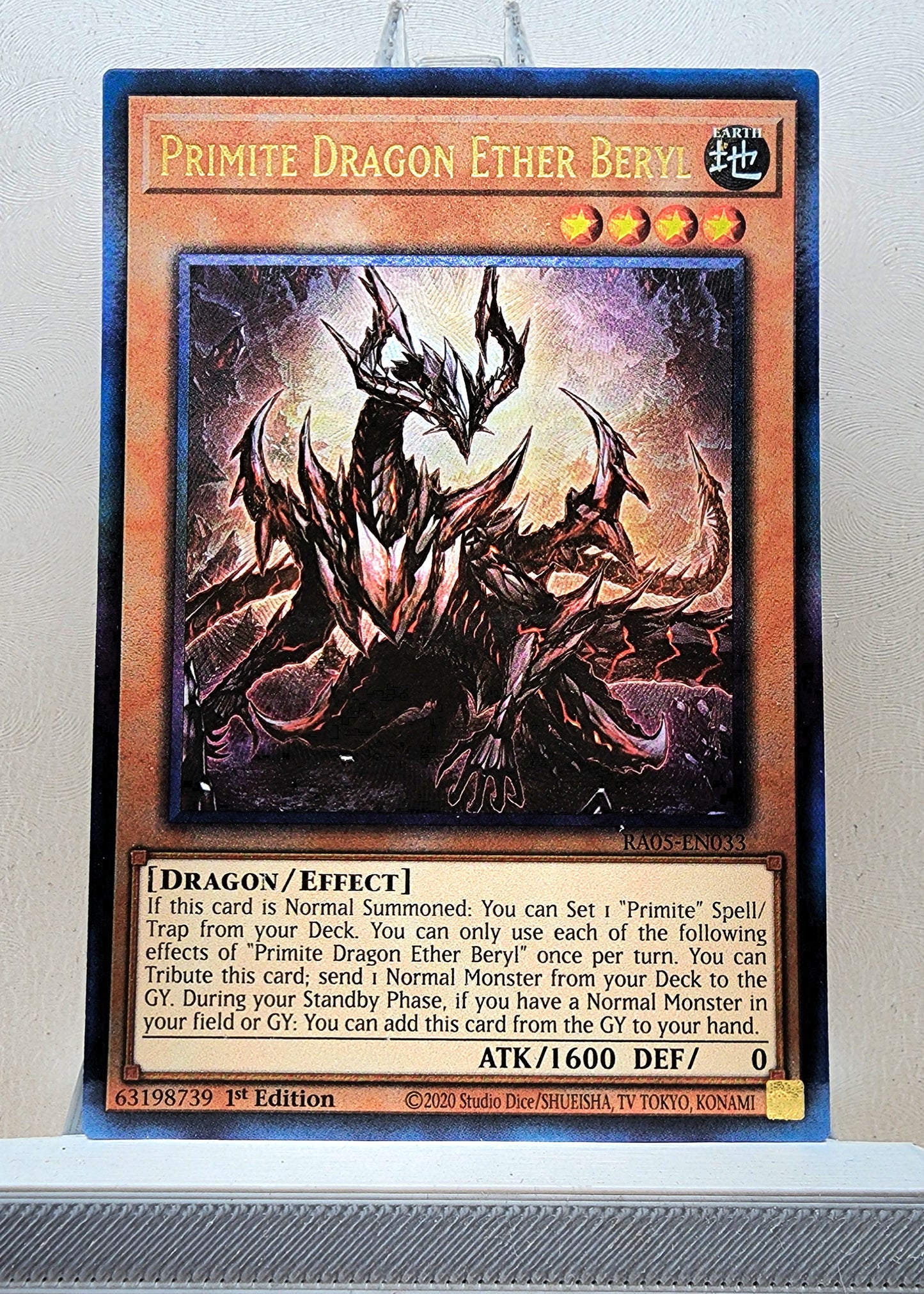Yugioh! 1x Primite Dragon Ether Beryl (RA05 - Prismatic Ultimate Rare) 1st Edition