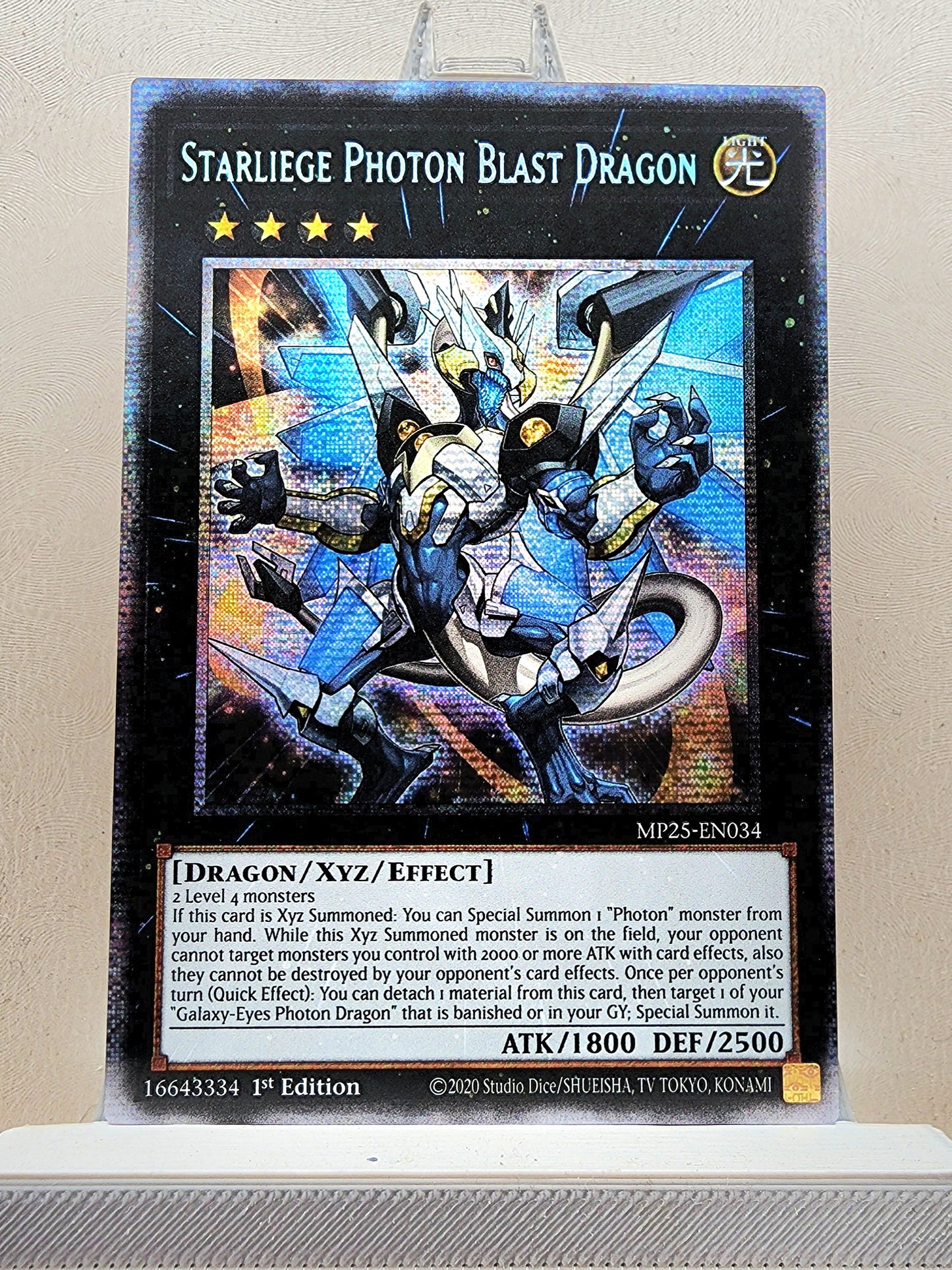 Yugioh! 1x Starliege Photon Blast Dragon (MP25 - Starlight Rare) 1st Edition