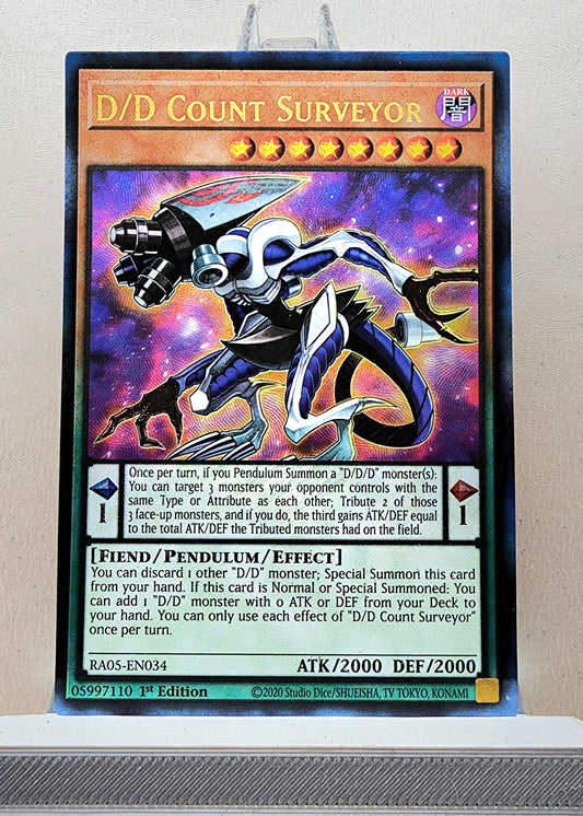 Yugioh! 1x D/D Count Surveyor (RA05 - Prismatic Ultimate Rare) 1st Edition