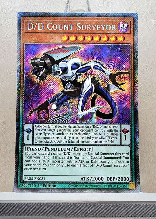 Yugioh! 1x D/D Count Surveyor (RA05 - Platinum Secret Rare) 1st Edition