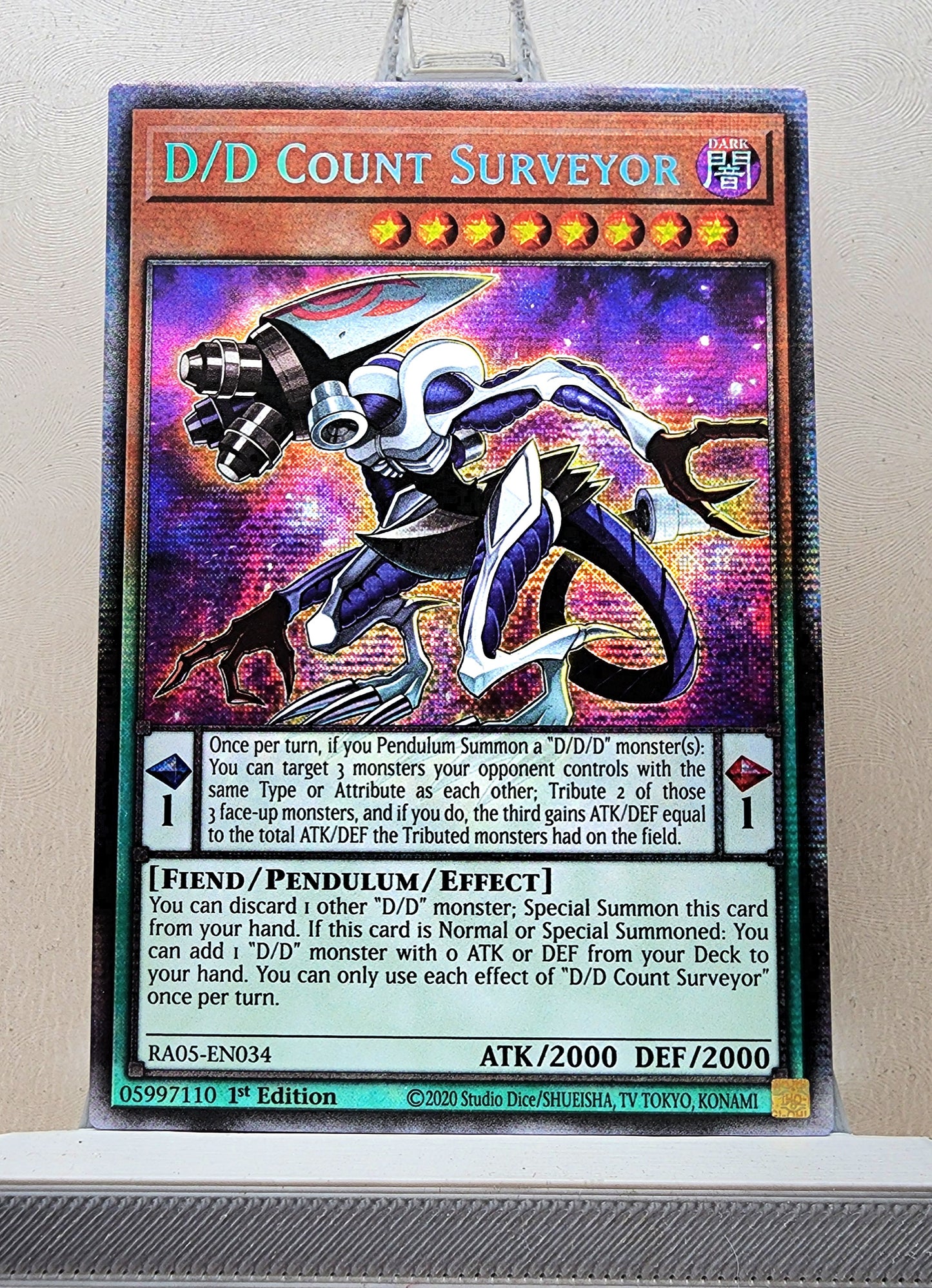 Yugioh! 1x D/D Count Surveyor (RA05 - Starlight Rare) 1st Edition