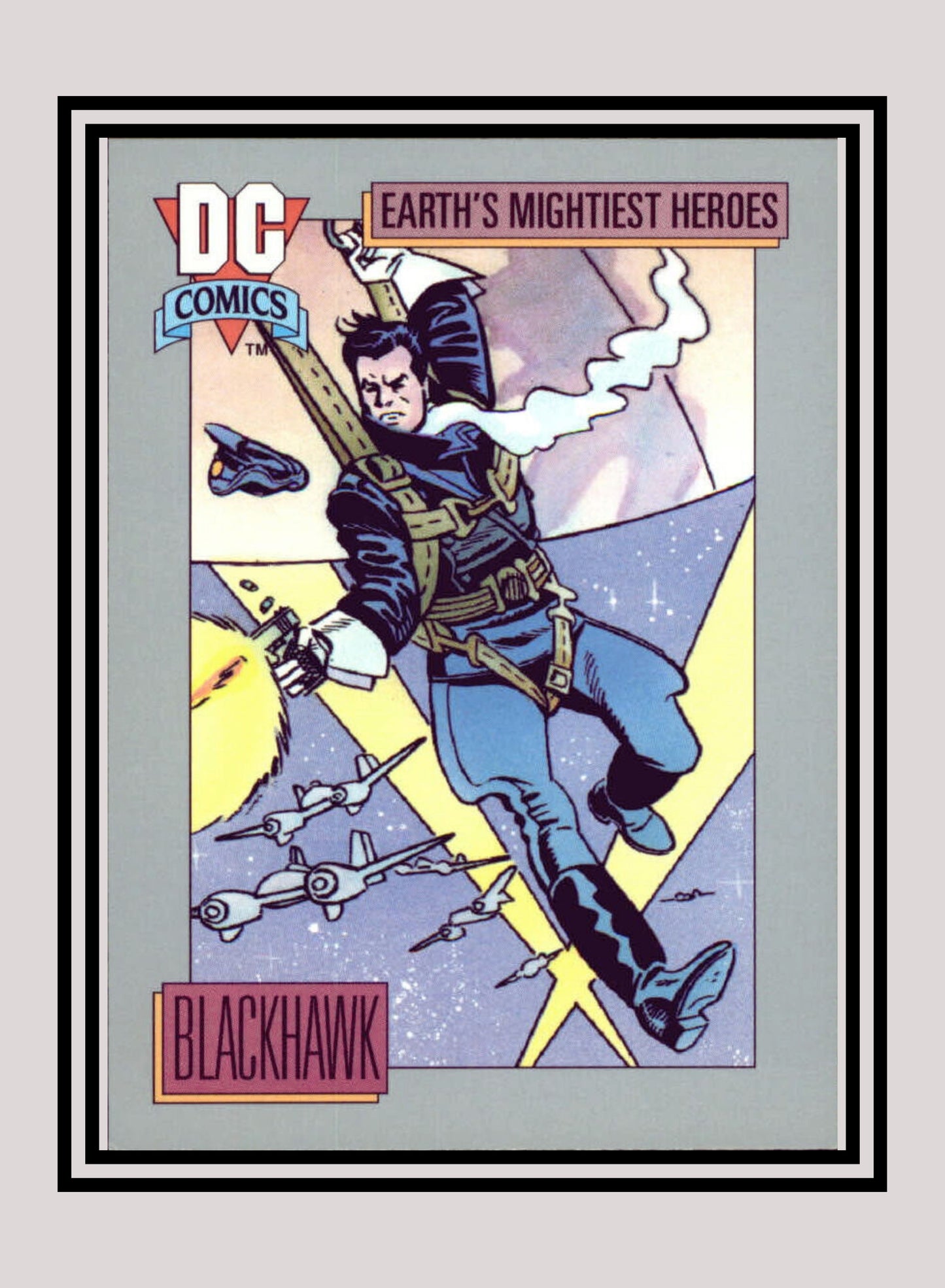 DC! 1x Blackhawk - Base (#036 - 1991 Impel DC Cosmic Cards)