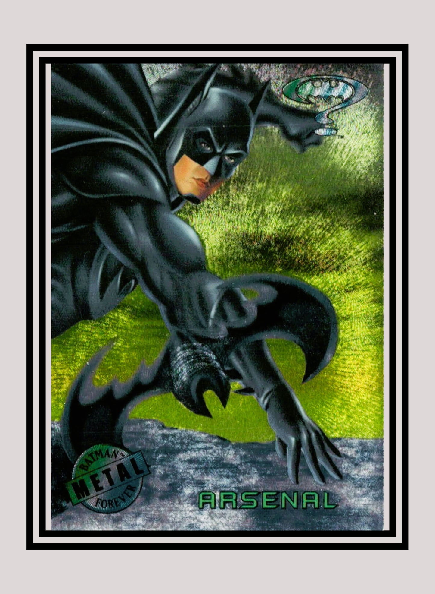 DC! 1x Arsenal - Base Metal (#036 - 1995 Fleer Batman Forever Metal)