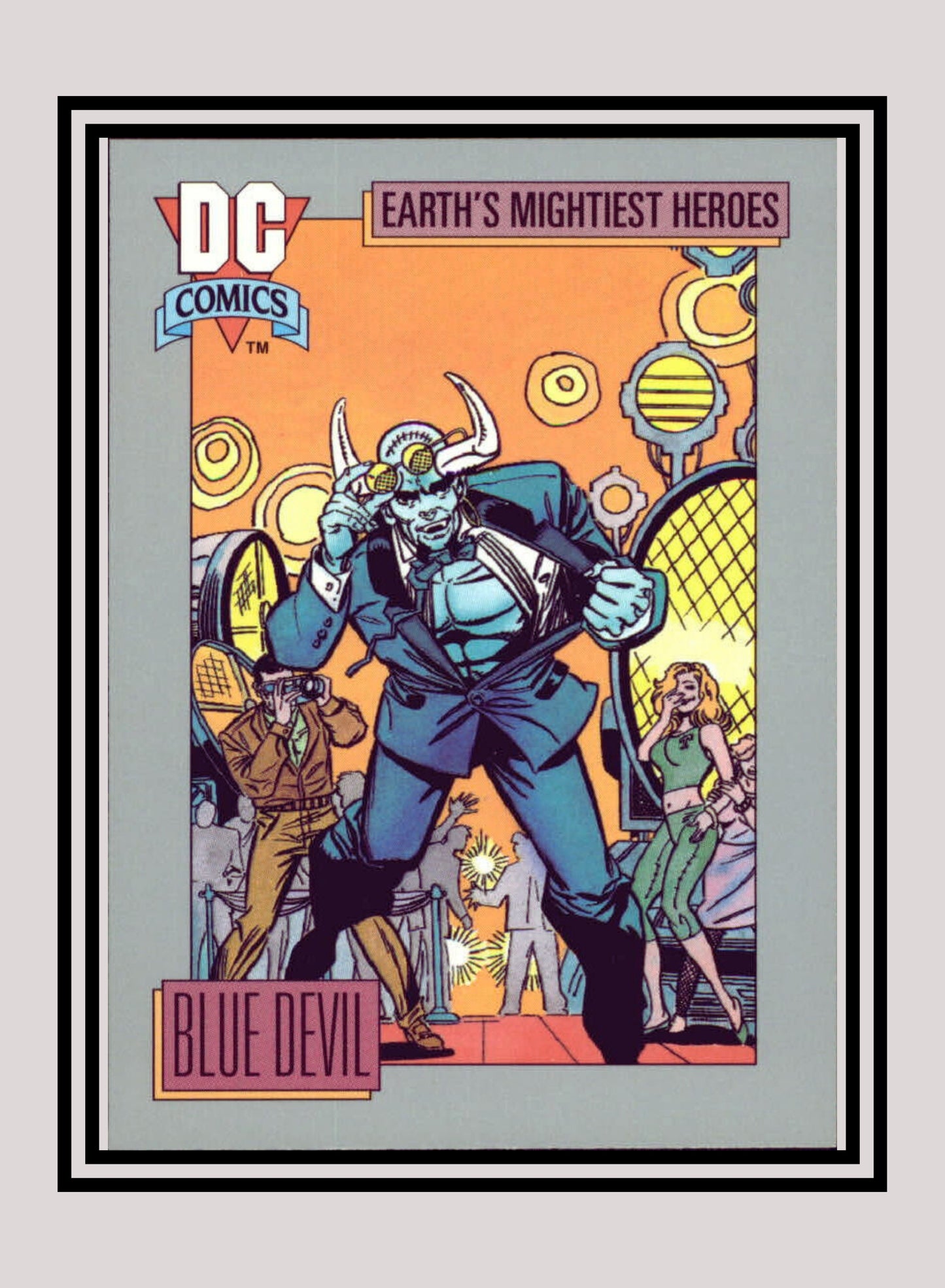 DC! 1x Blue Devil - Base (#037 - 1991 Impel DC Cosmic Cards)