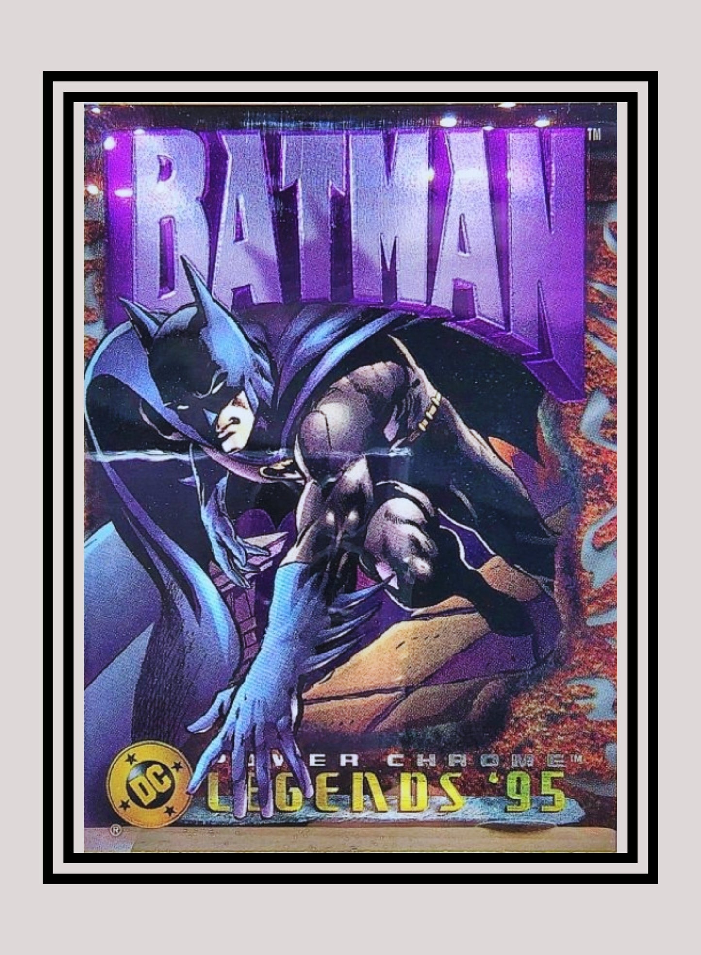 DC! 1x Batman - Power Chrome (#037 - 1995 SkyBox DC Power Chrome Legends)