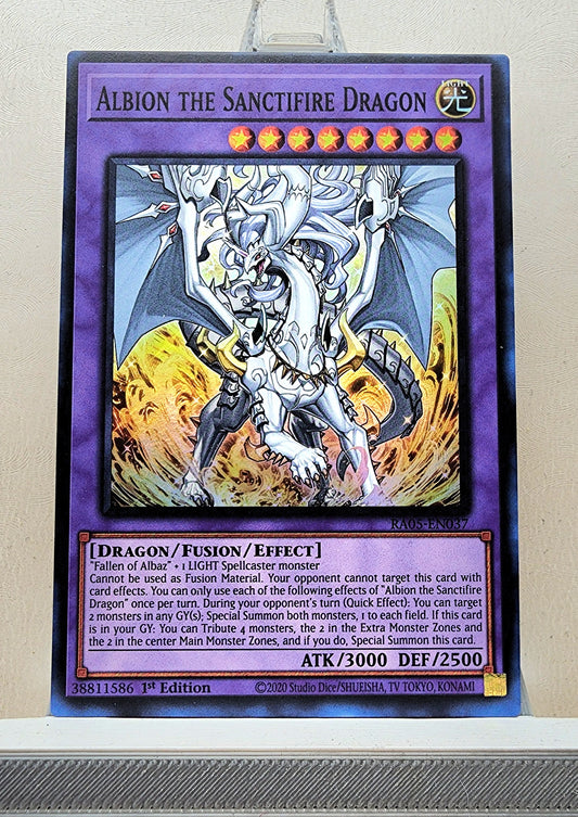 Yugioh! 1x Albion the Sanctifire Dragon (RA05 - Super Rare) 1st Edition