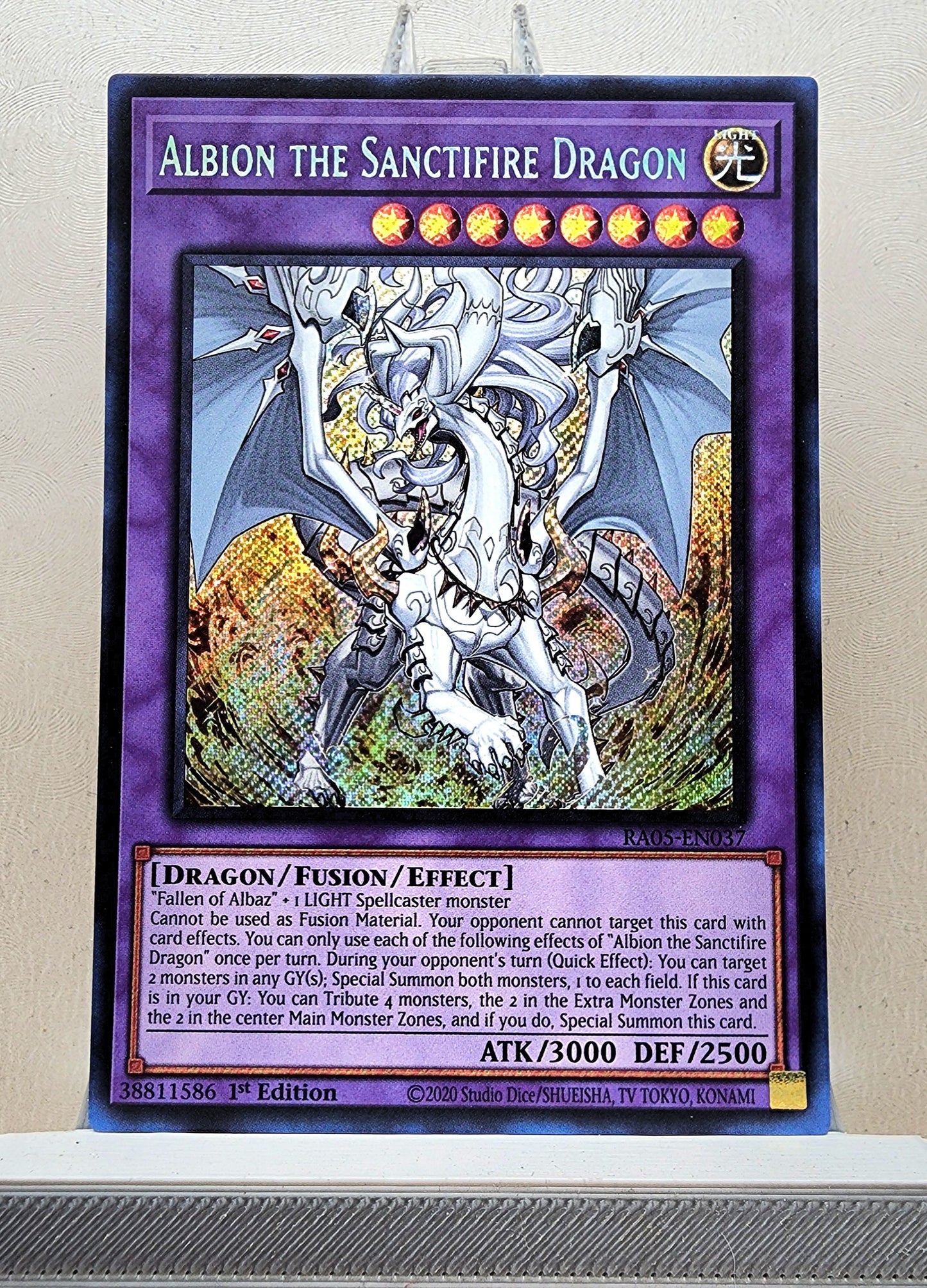 Yugioh! 1x Albion the Sanctifire Dragon (RA05 - Secret Rare) 1st Edition