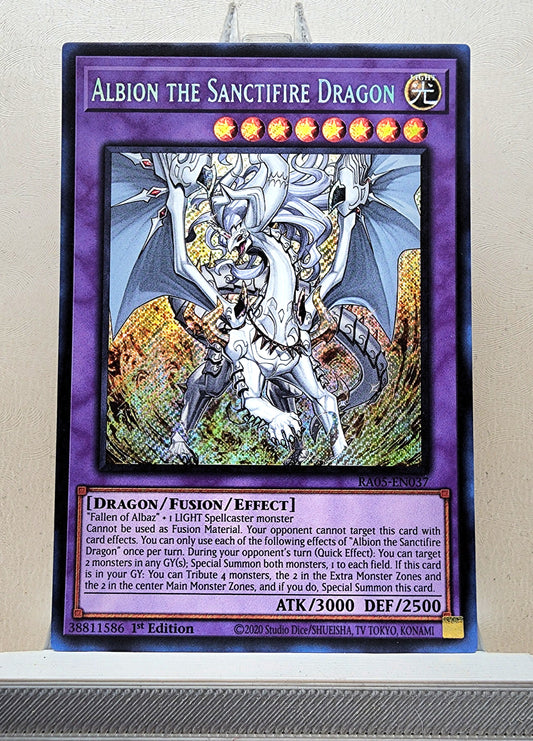 Yugioh! 1x Albion the Sanctifire Dragon (RA05 - Secret Rare) 1st Edition