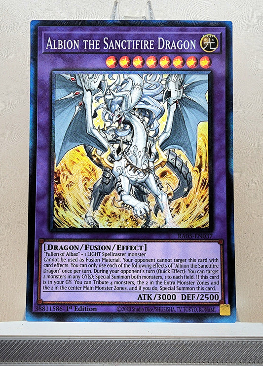 Yugioh! 1x Albion the Sanctifire Dragon (RA05 - Prismatic Collectors Rare) 1st Edition