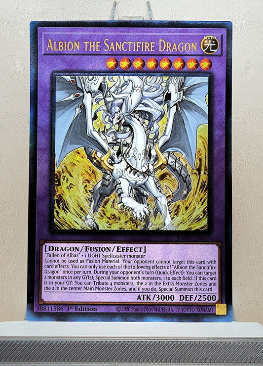 Yugioh! 1x Albion the Sanctifire Dragon (RA05 - Prismatic Ultimate Rare) 1st Edition