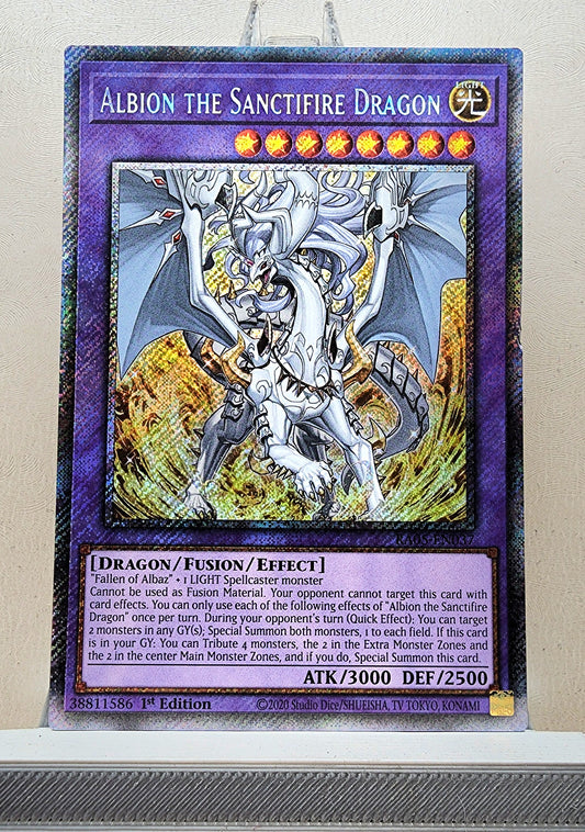 Yugioh! 1x Albion the Sanctifire Dragon (RA05 - Platinum Secret Rare) 1st Edition