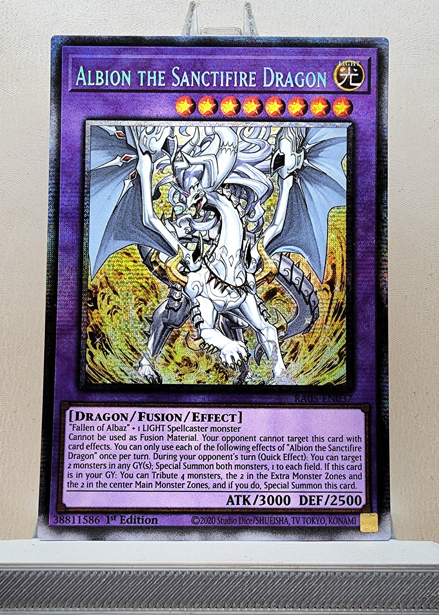 Yugioh! 1x Albion the Sanctifire Dragon (RA05 - Starlight Rare) 1st Edition