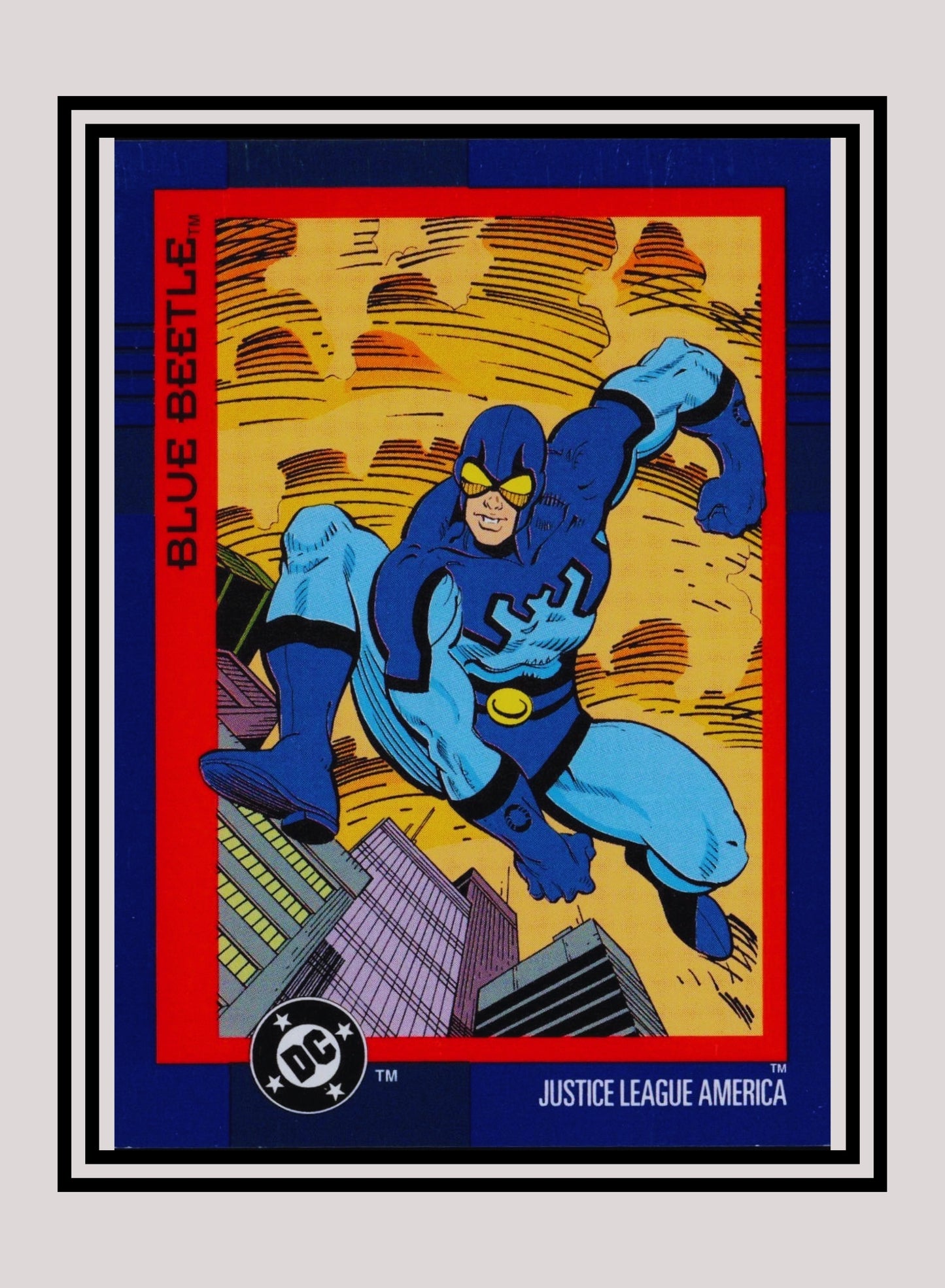 DC! 1x Blue Beetle - Base (#038 - 1993 Skybox DC Cosmic Teams)