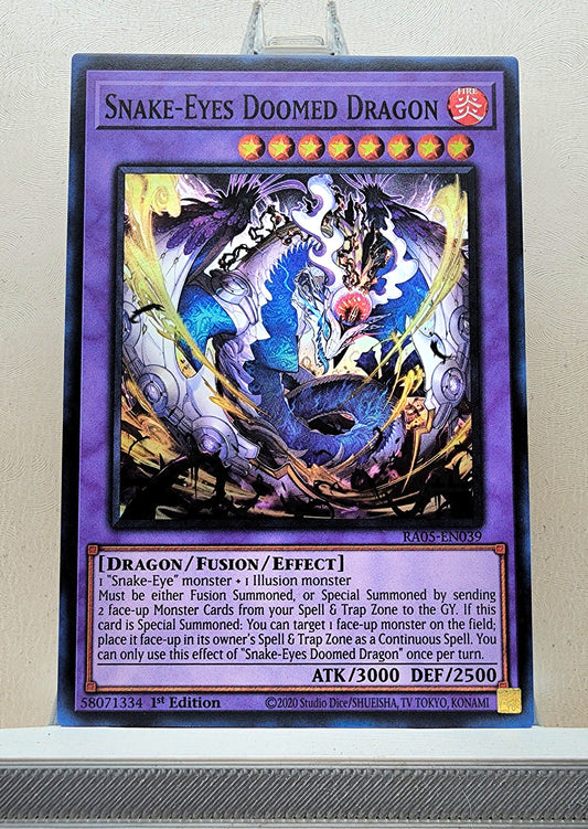 Yugioh! 1x Snake-Eyes Doomed Dragon (RA05 - Super Rare) 1st Edition